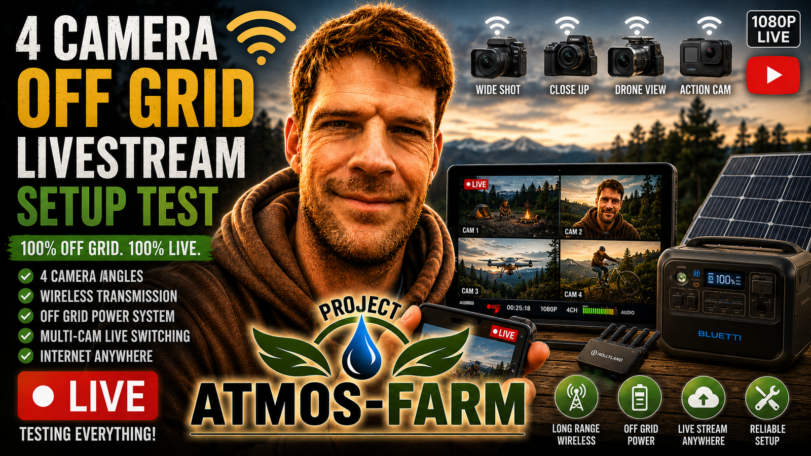 Off-grid livestream setup